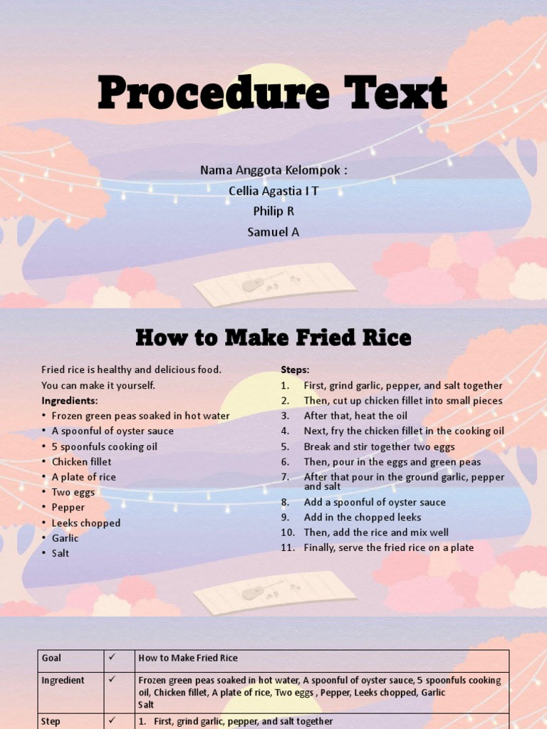 Procedure Text | PDF | Food Ingredients | Asian Cuisine