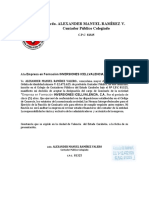 Aceptacion Del comisarioINVERSIONES ICELLVALENCIA, C.A.