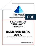 Simulacro 2017 Nombramiento Arregaldo Curriculo de Nivel Primaria Sin Clave 13 Febrero