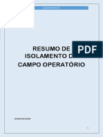 Resumo Isolamento Do Campo Operatorio