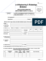 Job Application Form For BPS-17&above