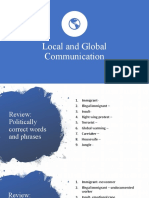Local and Global Communication