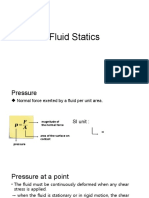 Fluid Statics Pressure