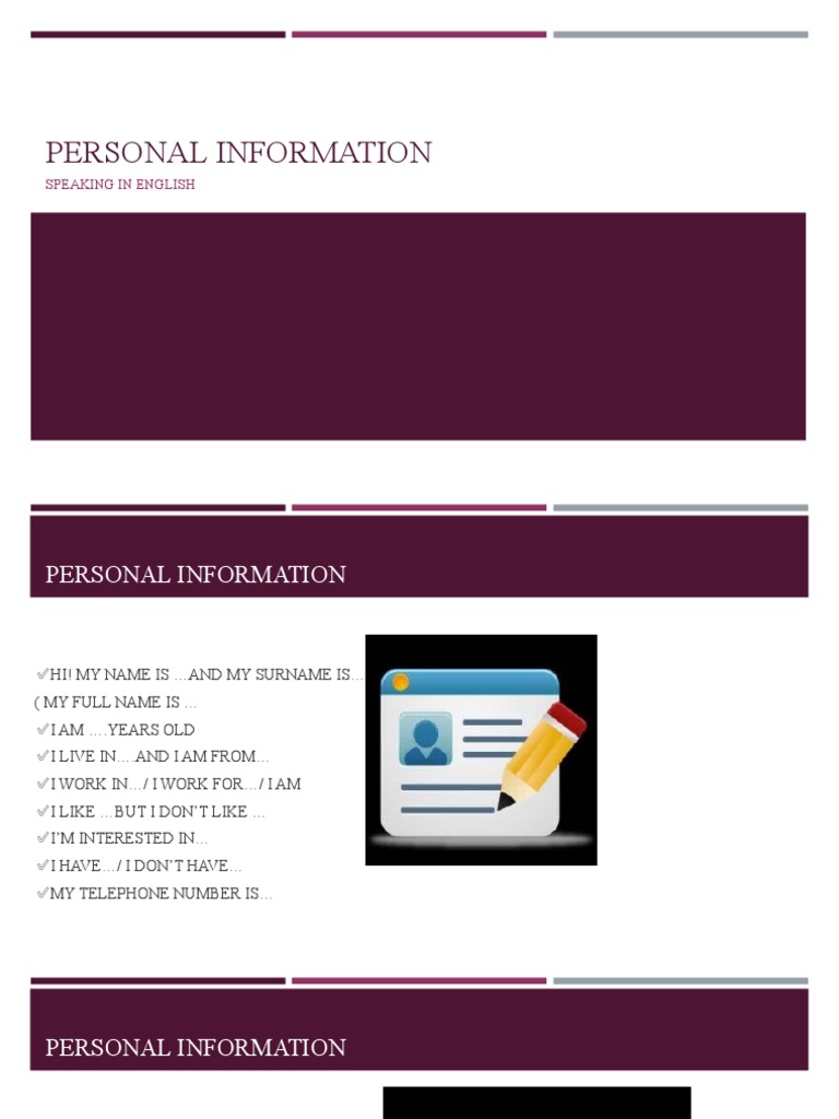 INTRO+ WEEK 1 Personal Information - New | PDF | Language Arts & Discipline