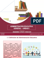 Unidad I - Presentación - Administracion Educativa General