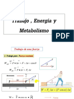 Trabajo-Energia Metabolismo Biofísica