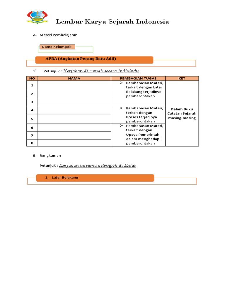 Lembar Karya Apra Pdf
