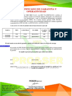 Certificado Extintores Arena Verde - Julio 2022 - Rodante PQS