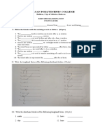 Bulacan Polytechnic College Midterm Exam Shorthand Steno 115/101