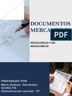 Documentos Mercantiles Negociables y No Negociables