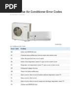 Comfortstar Air Conditioner Error Codes