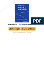 Introduccion A La Genetica Cuantitativa Leer Introduccion A La Genetica Cuantitativa