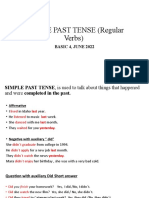 Past Simple Regular Verbs