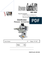 Devoir de Contrôle N°1 4ScT (Perleuse Automatique) 21-22 + Correction