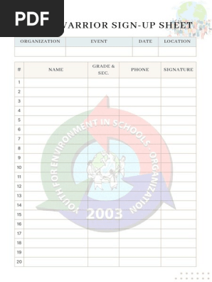 Modern White Beige Volunteer Sign Up Sheet