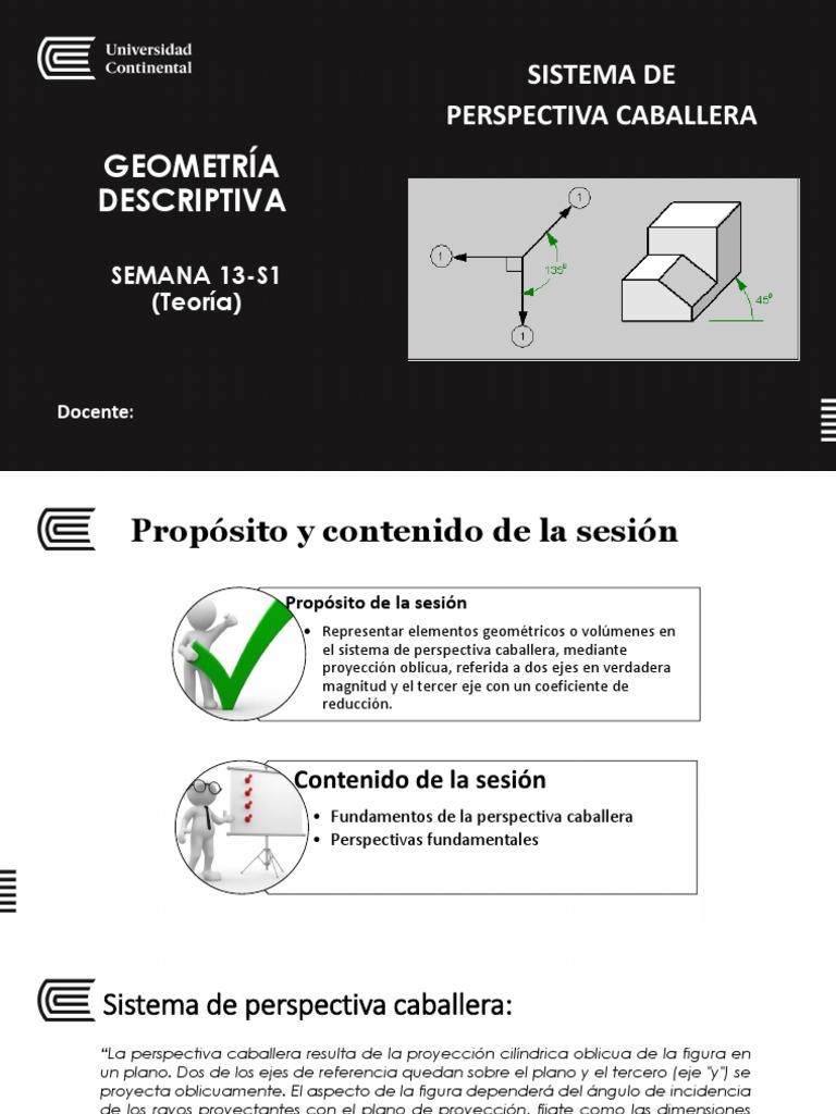 Sistema de Perspectiva Caballera | PDF | Perspectiva (Gráfica ...