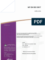 NF EN ISO 5817 (04-2014) Niveaux de Qualité Critères Défauts