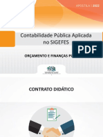 Contabilidade Publica Aplicada No SIGEFES