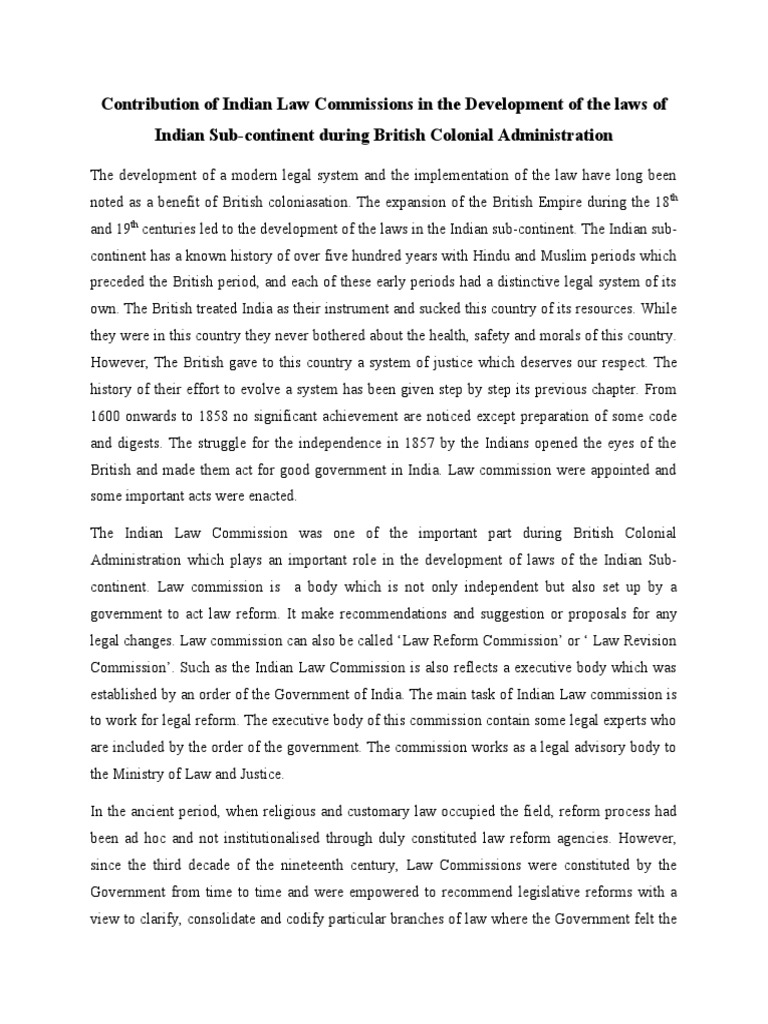 contribution-of-indian-law-commissions-in-the-development-of-the-laws