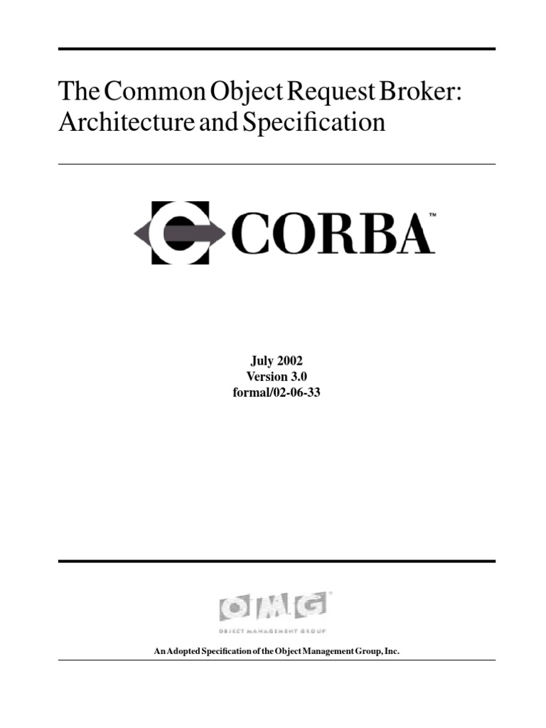 02 06 33 | PDF | Common Object Request Broker Architecture | Object ...