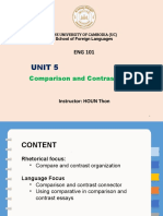 Compare Contrast Essay Organization