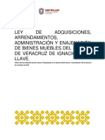 Ley de Adquisiciones Arrendamientos Administracion y Enajenacion de Bienes Muebles Del Estado de Veracruz