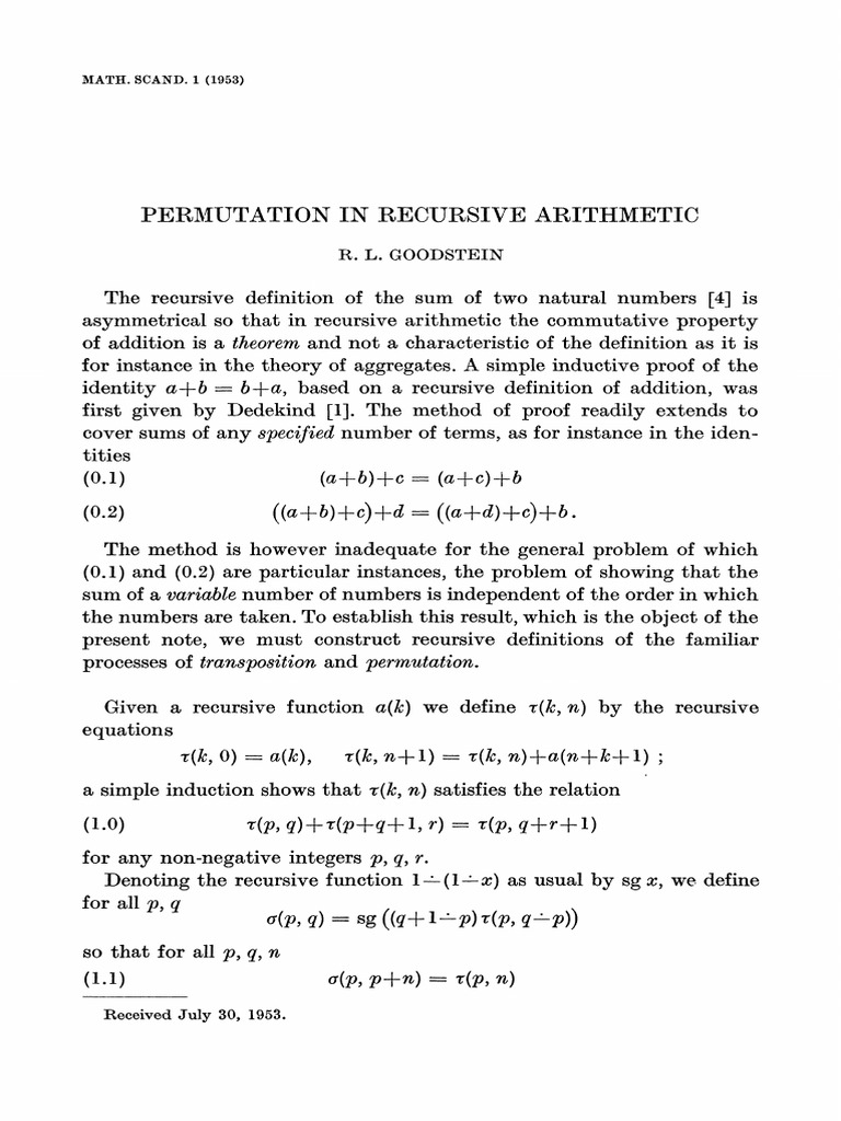 Goodstein Permutation in Recursive Arithmetic PDF