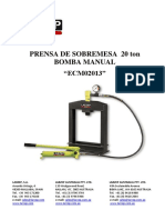 Prensa manual 20t bomba