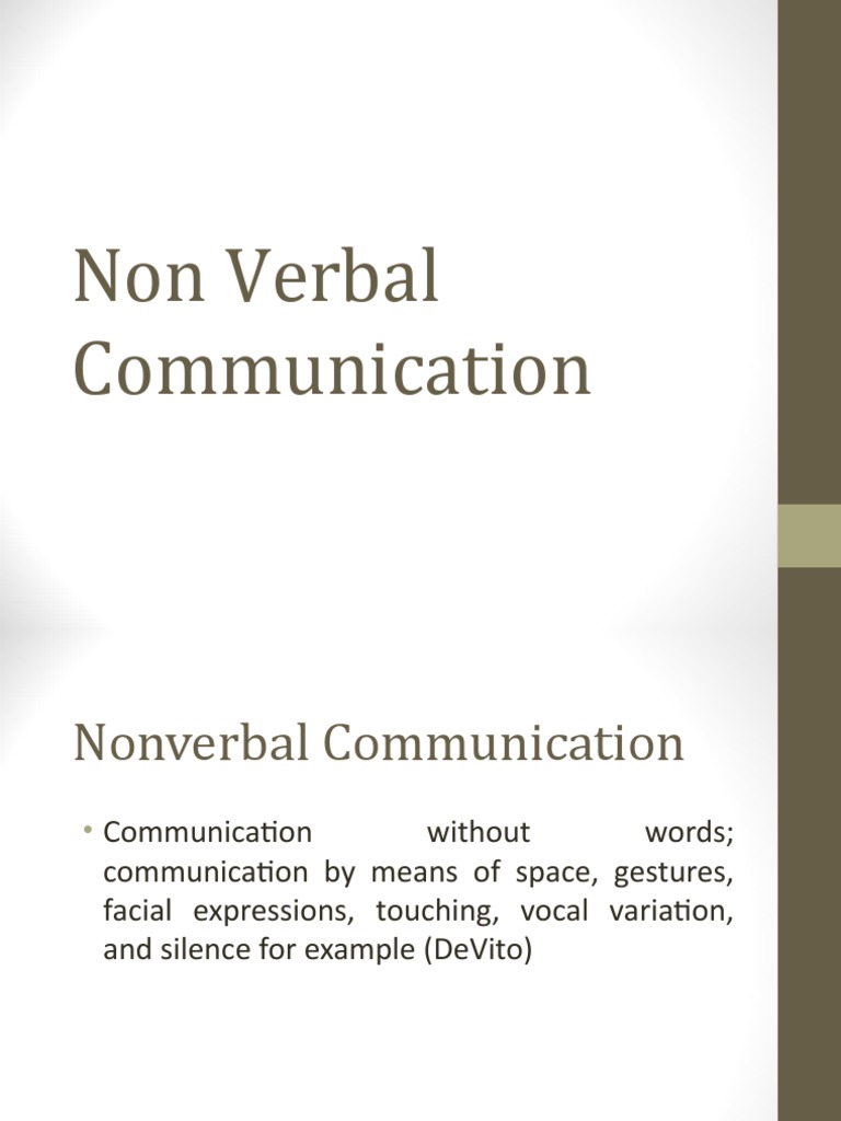 02 Nonverbal Communication PDF Nonverbal Communication Communication