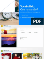 Aprenda as horas em português