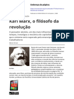 Karl Marx o Filosofo Da Revolucao