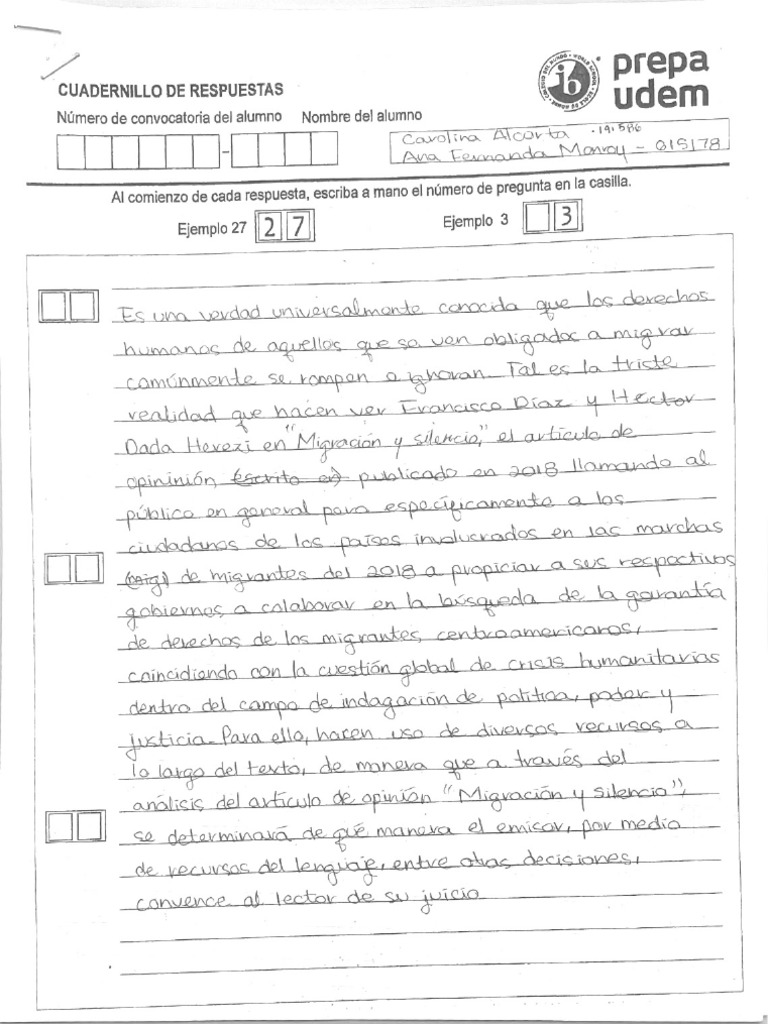 Spanish Paper 1 Example PDF