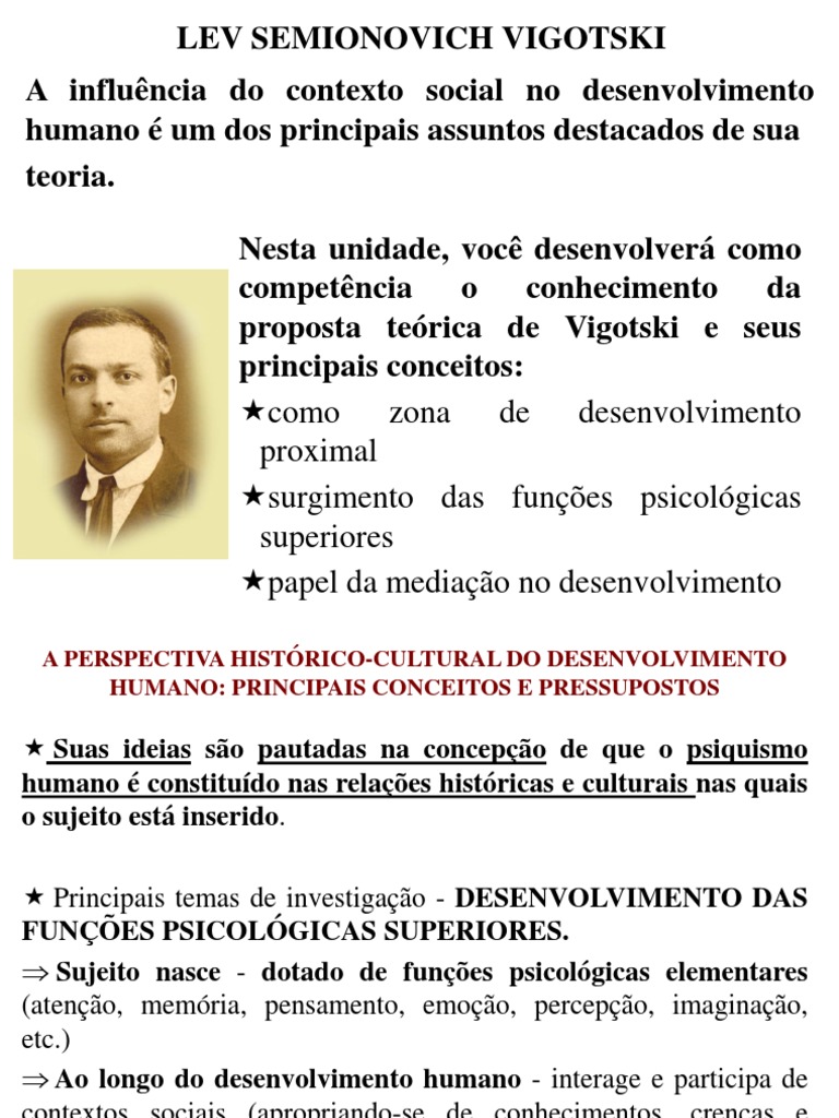 Teoria de Vygotsky e Desenvolvimento Infantil | PDF | Emoções | Psicologia