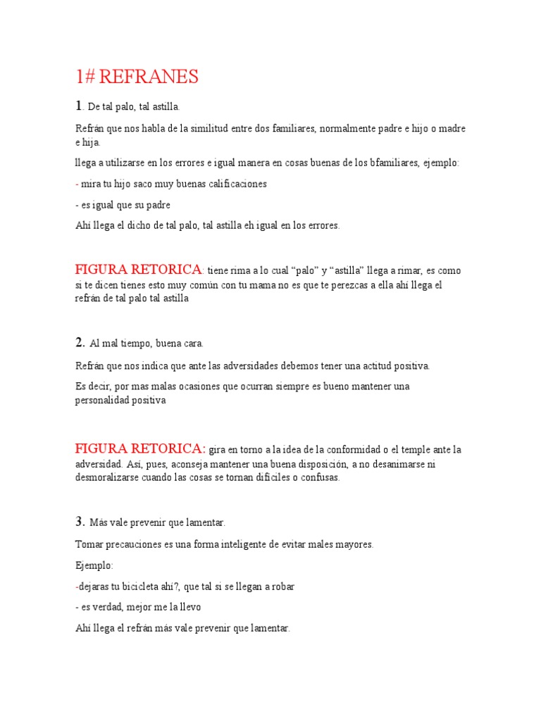 Refranes Dichos Y Pregones Pdf