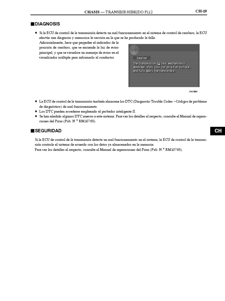 Diagnosis: Chasis - Transeje Hibrido P112 CH-19 | PDF