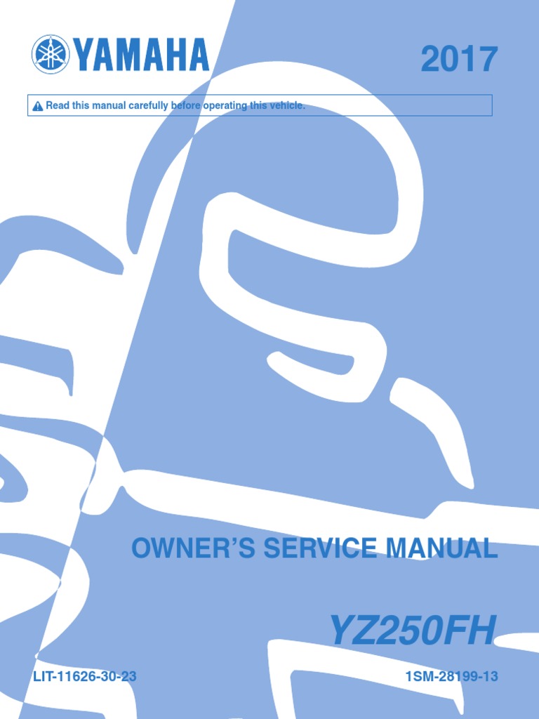 Manual Yz250f 2017 PDF Electrical Connector Gasoline