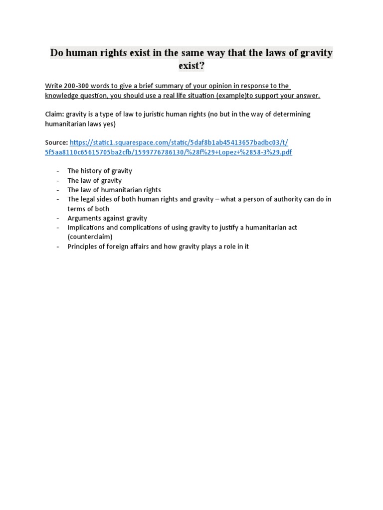 Human Rights: A Gravity Analogy | PDF