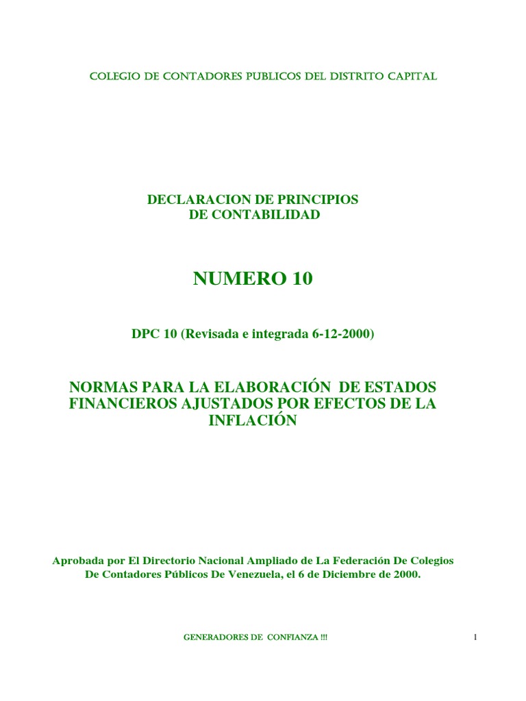 DPC 10 | PDF | Depreciación | Inflación