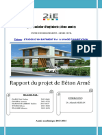 RAPPORT ETUDE D'UN BATIMENT R+1 PROJET 2ie PROMOTION 2013 LICENCE 3