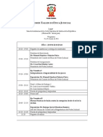 Programación Primer Taller de Ética Judicial