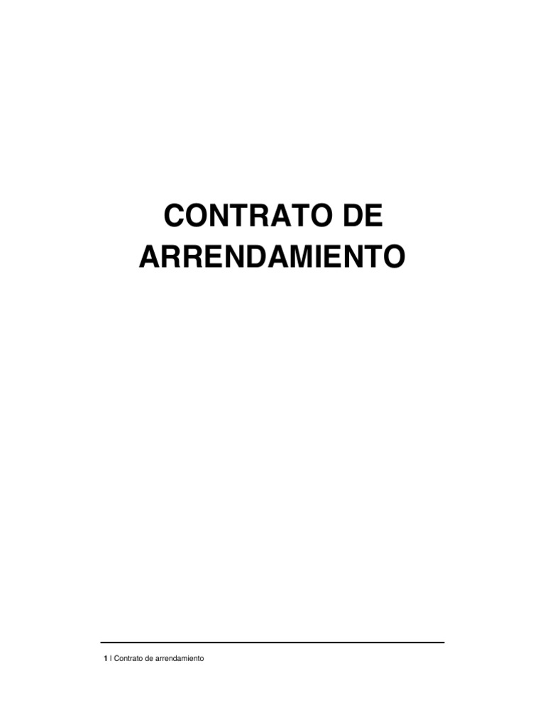 Machote de Contrato de Arrendamiento | PDF | Pagos | Cheque