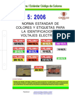 Norma - Estándar Código de Colores APLICACION DE COLORES Y ETIQUETAS PARA LA IDENTIFICACION DE VOLTAJES ELECTRICOS