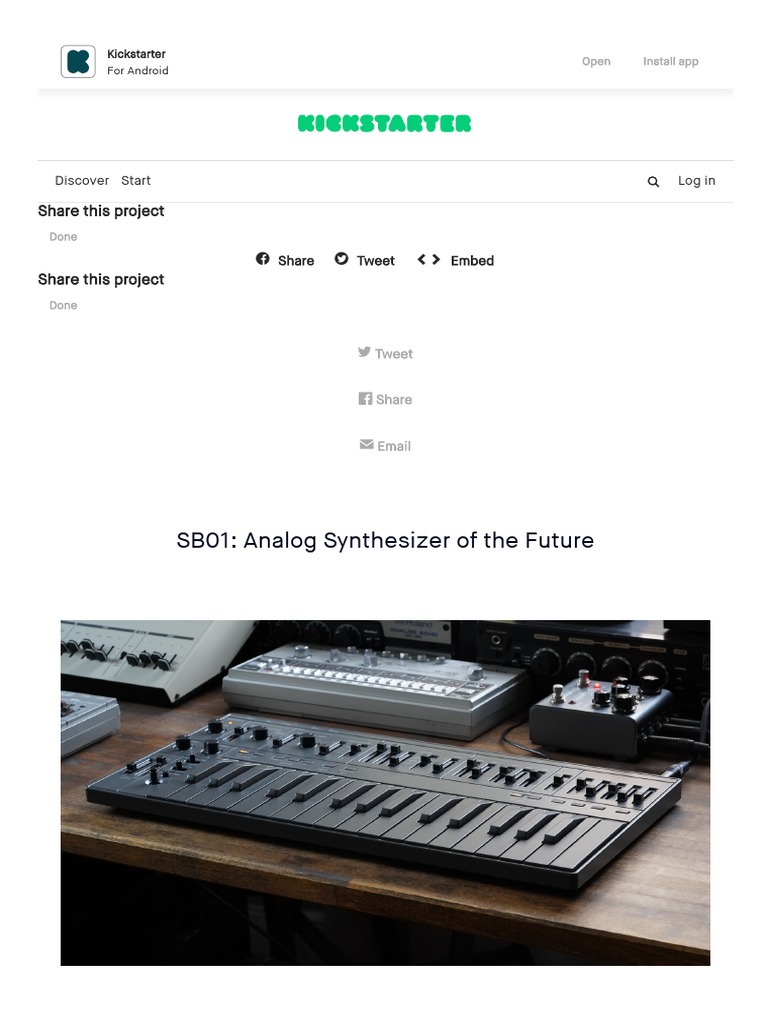 SB01 Analog Synthesizer of The Future by Superlative Instruments