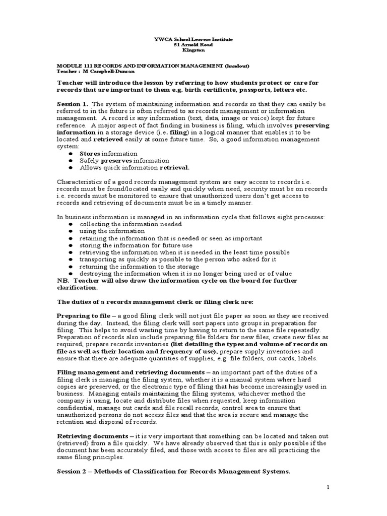Records and Information Management PDF Microform Computer File