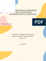 Contribuições de Heidegger para A Psicologia Fenomenológica Existencial