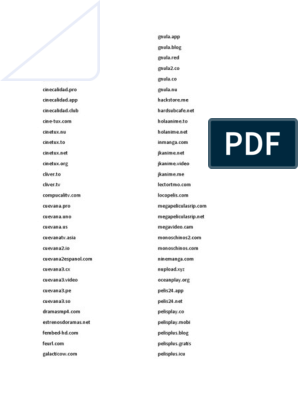 Lista de Paginas para Bajar Peliculas | PDF
