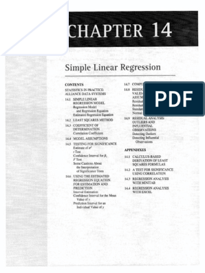 Chapter 14 1, PDF, Regression Analysis