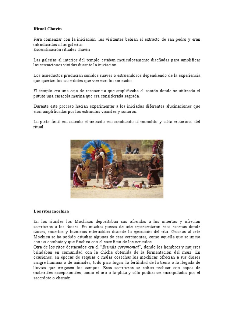 Rituales de la Cultura Chavín | PDF | Rituales