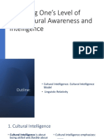 Assessing One's Level of Intercultural Awareness and Intelligence