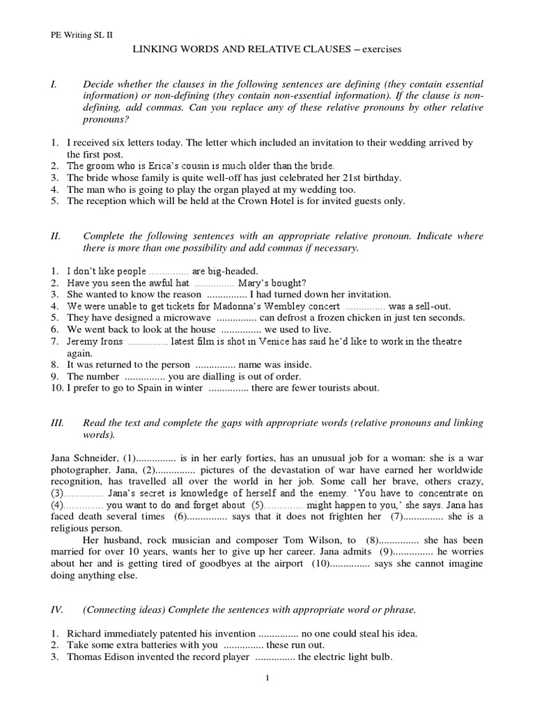 01 Linking Words Pdf Games Activities